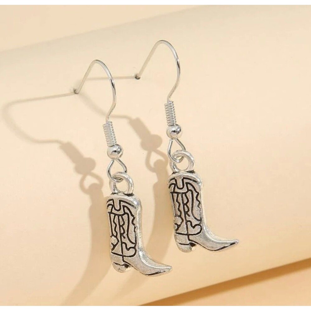Western Cowboy boot drop earrings - nashville